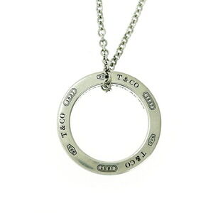 TIFFANY Co Silver Open Circle Necklace
